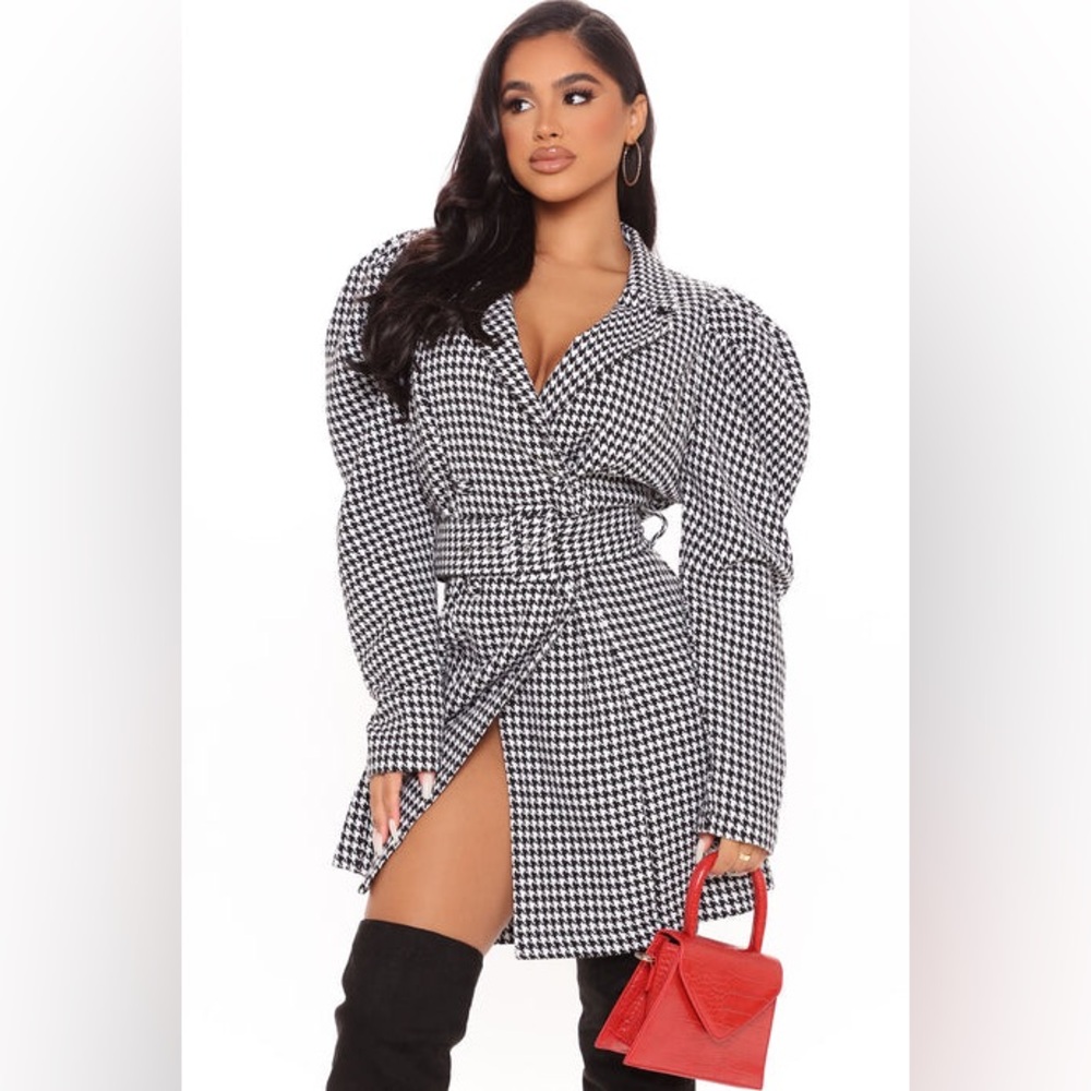 Fashion Nova Alexa Houndstooth Blazer Mini Dress Medium